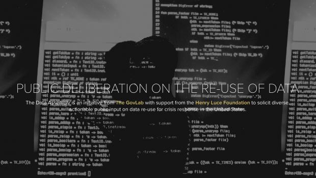 screenshot of website: "PUBLIC DELIBERATION ON THE RE-USE OF DATA"