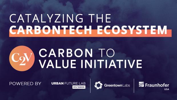 "catalyzing the carbontech ecosystem — Carbon to Value Initiative" logos of UFL, Greentown Labs and Fraunhofer