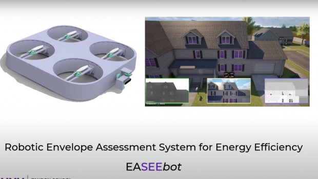 EASEEbot (Envelope Assessment System for Energy Efficiency: a drone robot that flies around a building