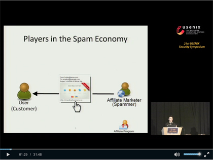 Screenshot of Damon McCoy's PharmaLeaks presentation